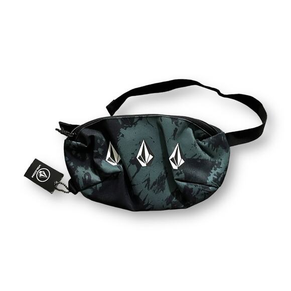 Volcom Mini Waist Fanny Hip Pack Bag Zip Closure in Marina Blue NEW - Picture 2 of 7